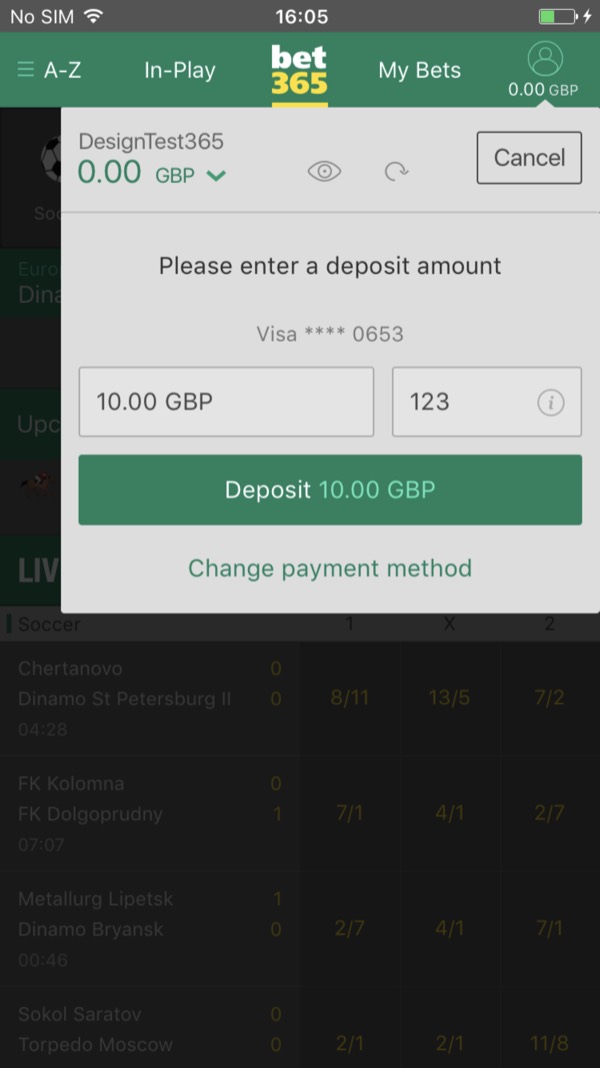 Deposit limit exceeded message