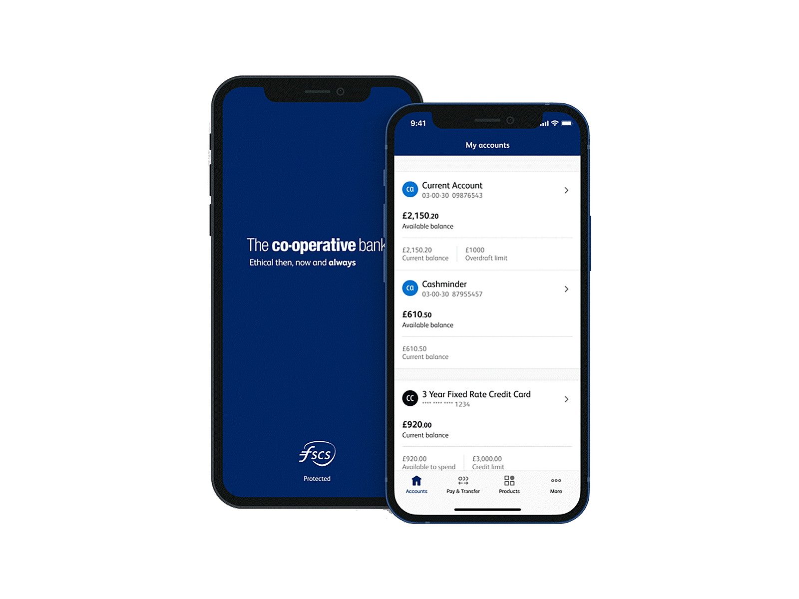 The Co-operative Bank: Mobile banking app · Accounts