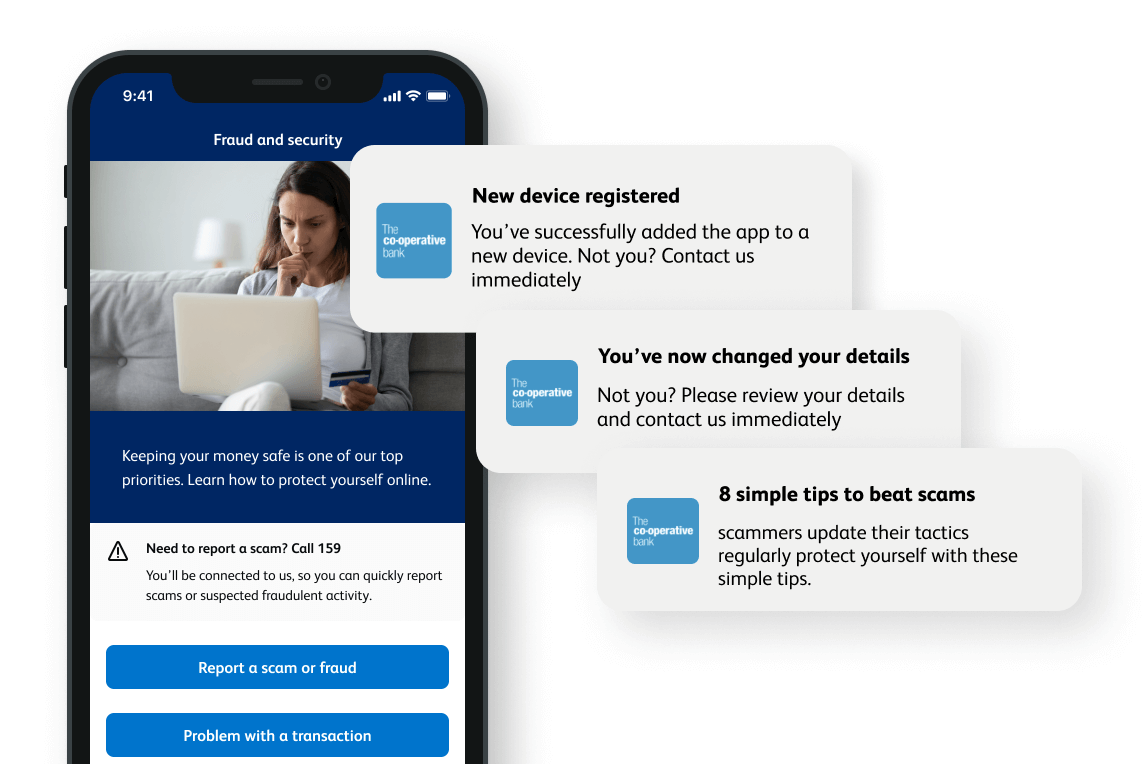 The Co-operative Bank: Mobile banking app · Fraud and security