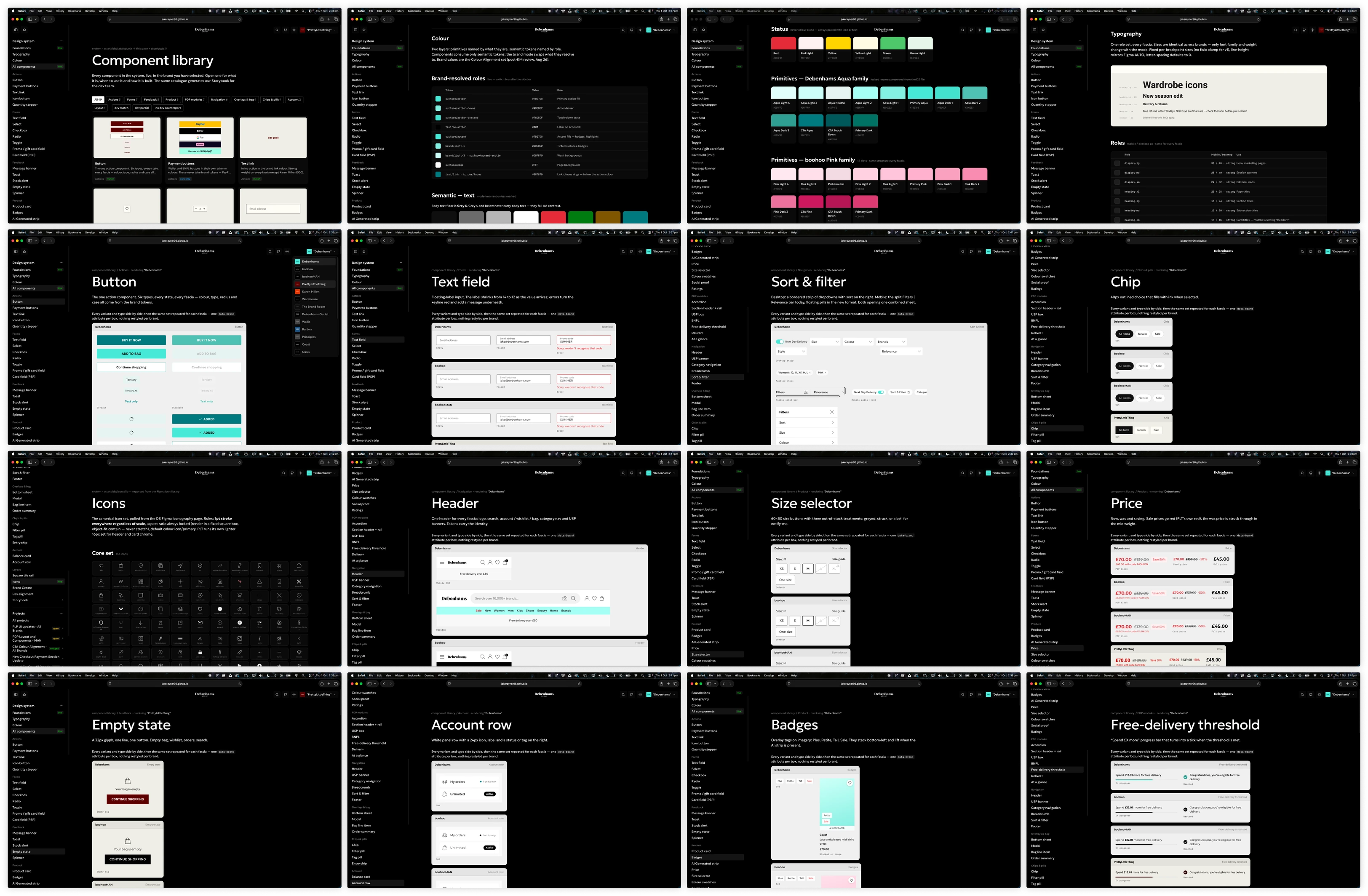 Debenhams Group: Debenhams Group Design System · Component Library