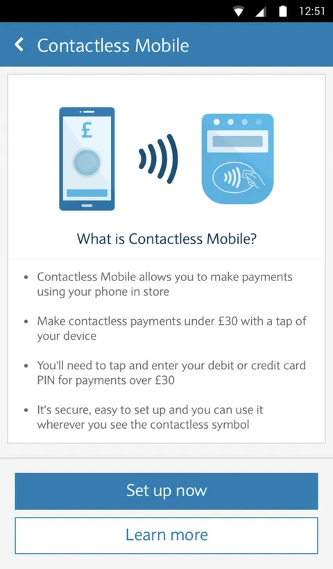 What is Contactless Mobile? introduction screen