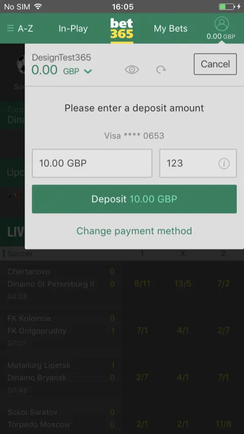 Deposit limit exceeded message