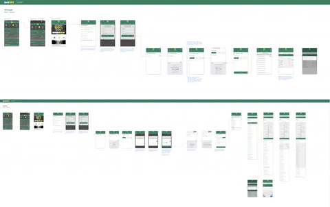 User flow for finding a virtual sports result