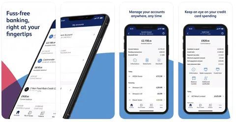App Store screens: fuss-free banking, manage your accounts anywhere, and keep an eye on your credit card spending